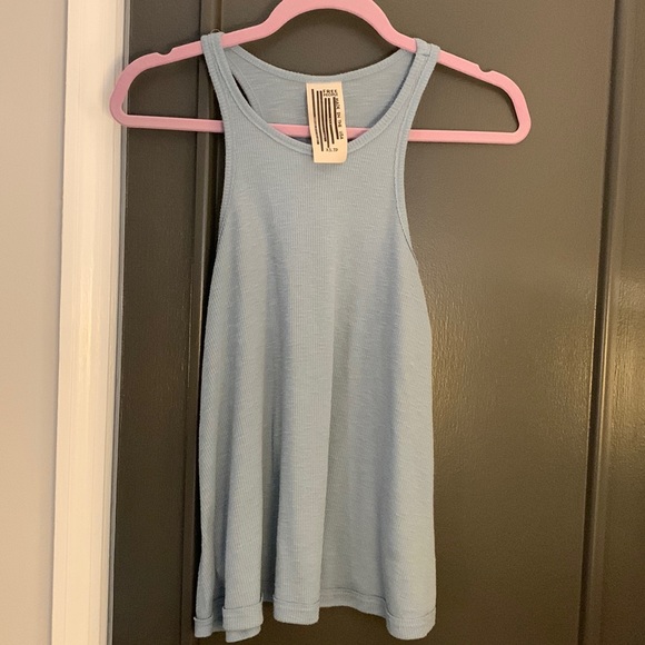 Free People Tops - 🩵FREE PEOPLE Light Blue Ribbed Tank